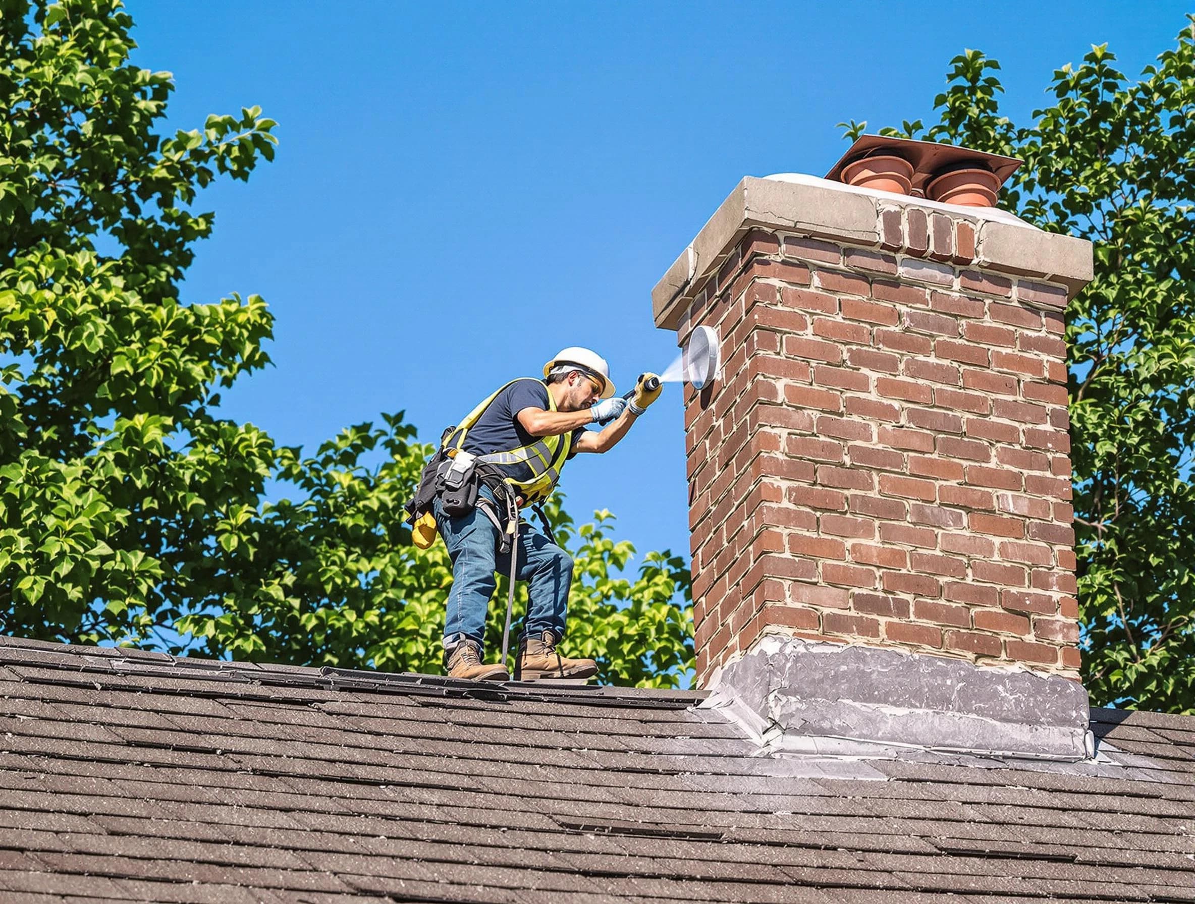 Woburn Chimney Sweep performing an inspection with advanced tools in Woburn, MA