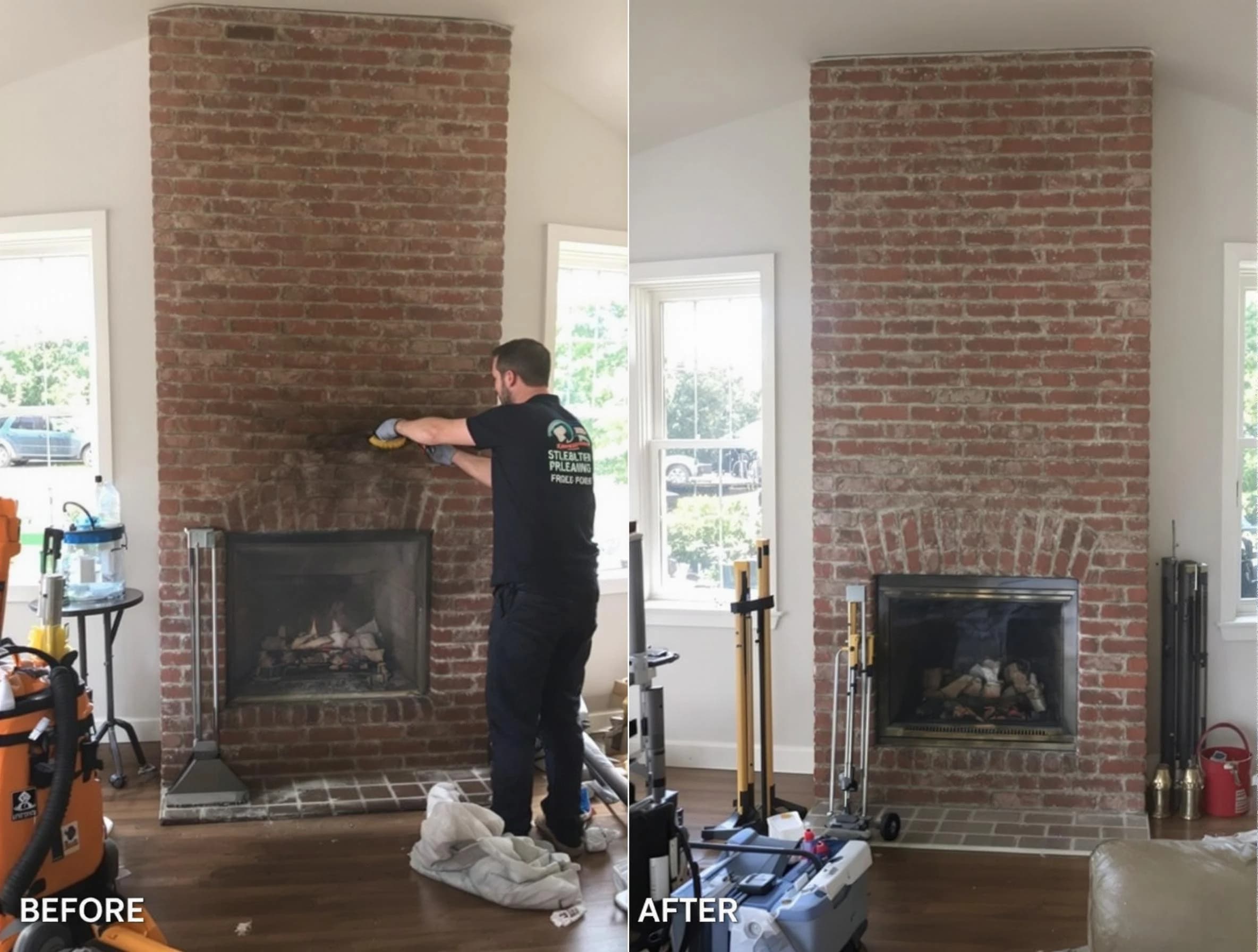 Finished chimney sweeping service by Woburn Chimney Sweep in Woburn, MA