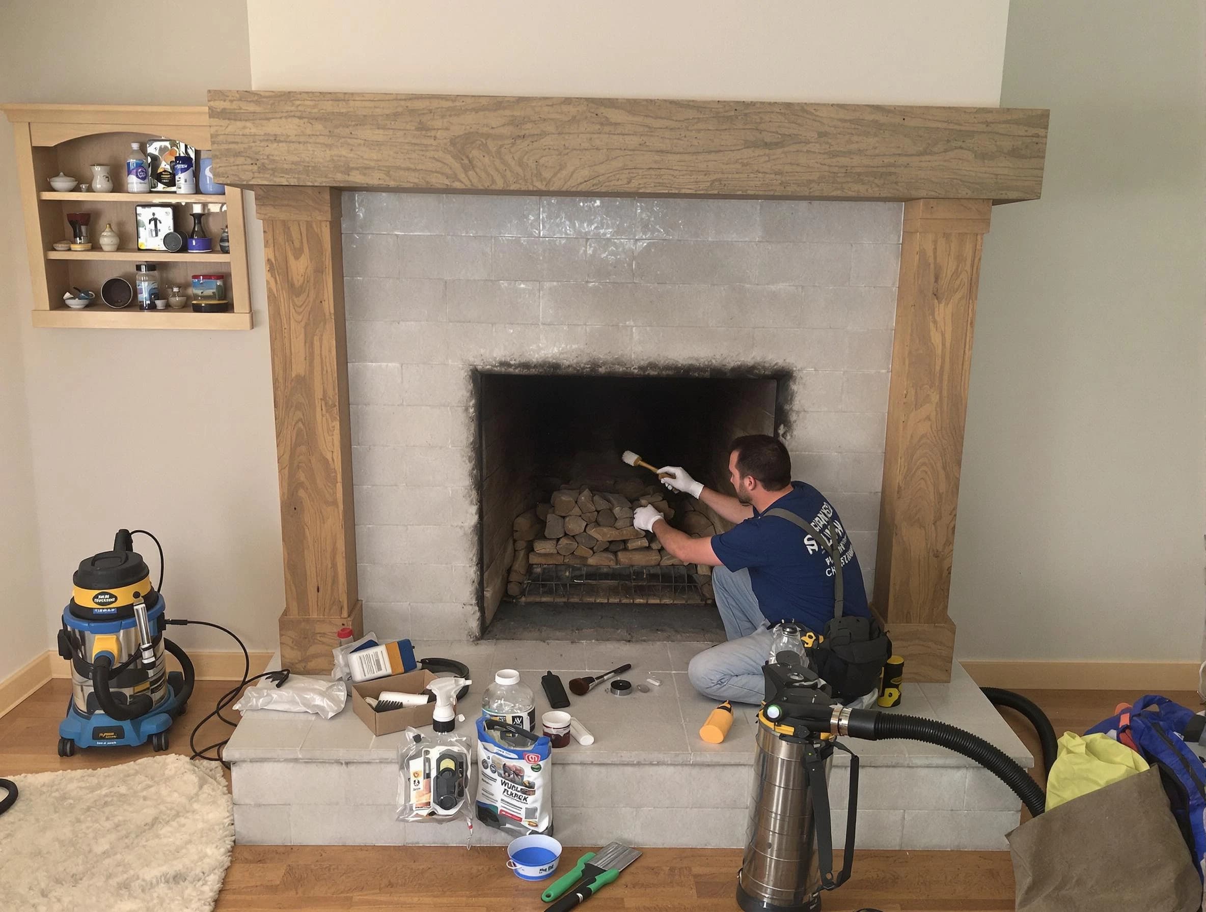 Detailed creosote removal process by Woburn Chimney Sweep in Woburn, MA