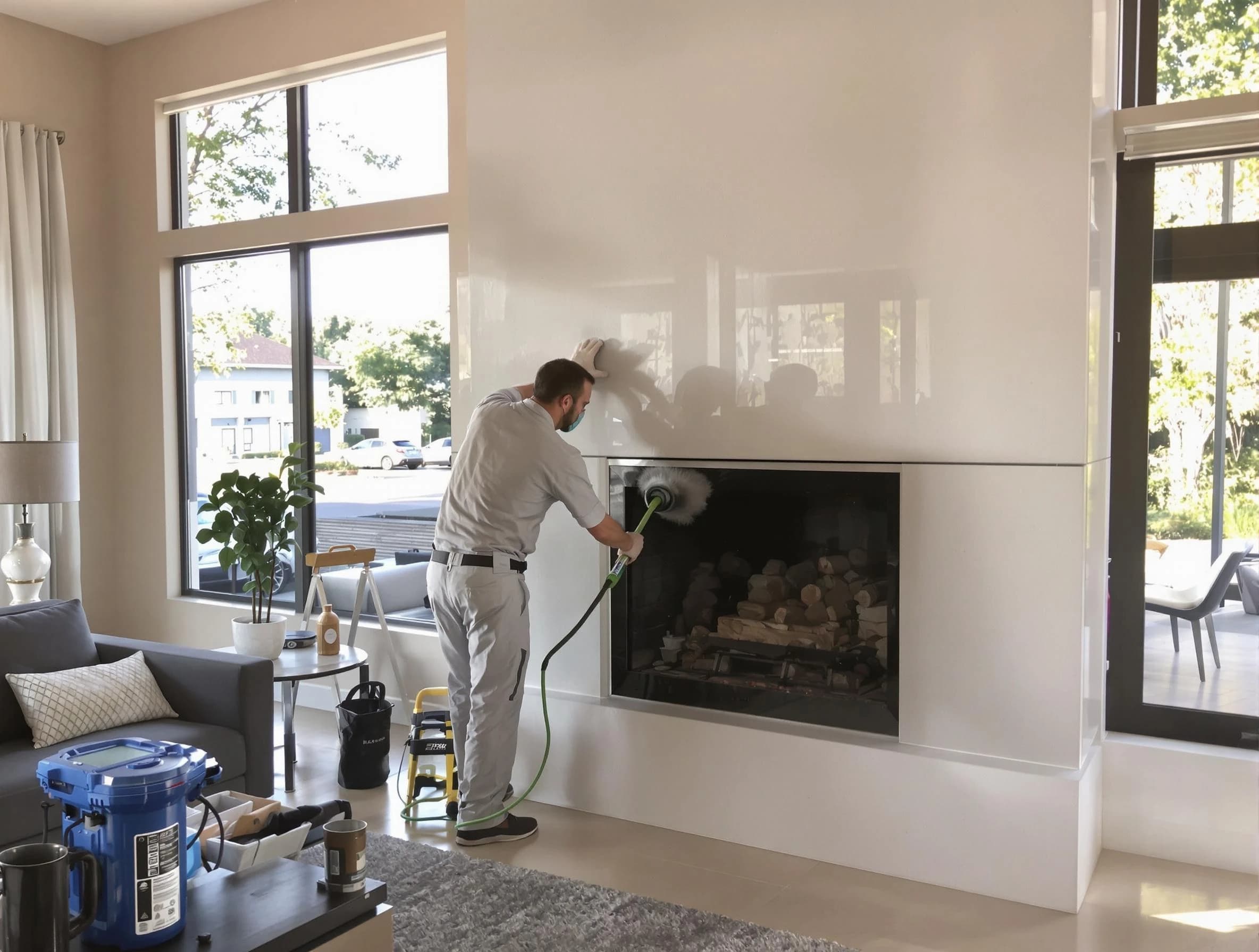 Woburn Chimney Sweep performing thorough soot removal in Woburn, MA