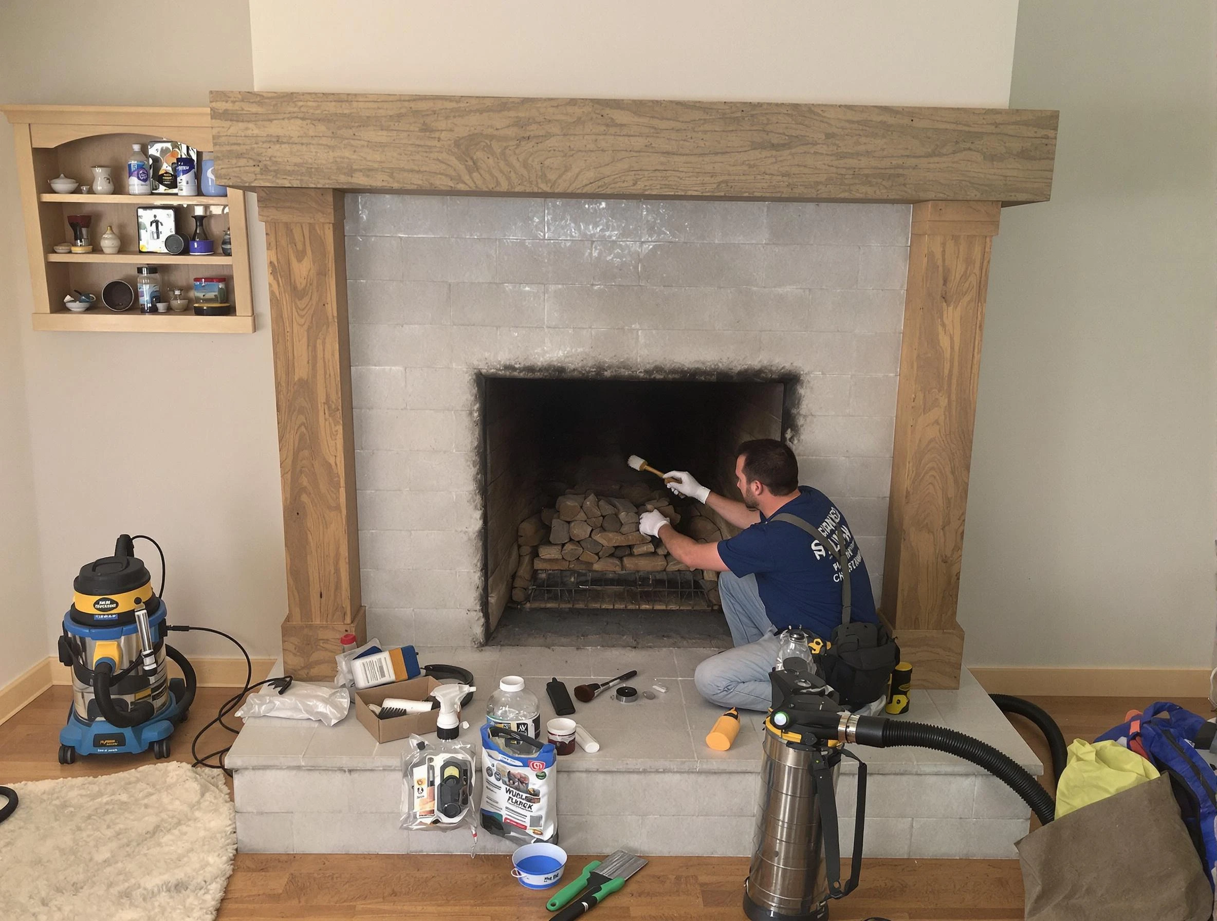 Detailed creosote removal process by Woburn Chimney Sweep in Woburn, MA