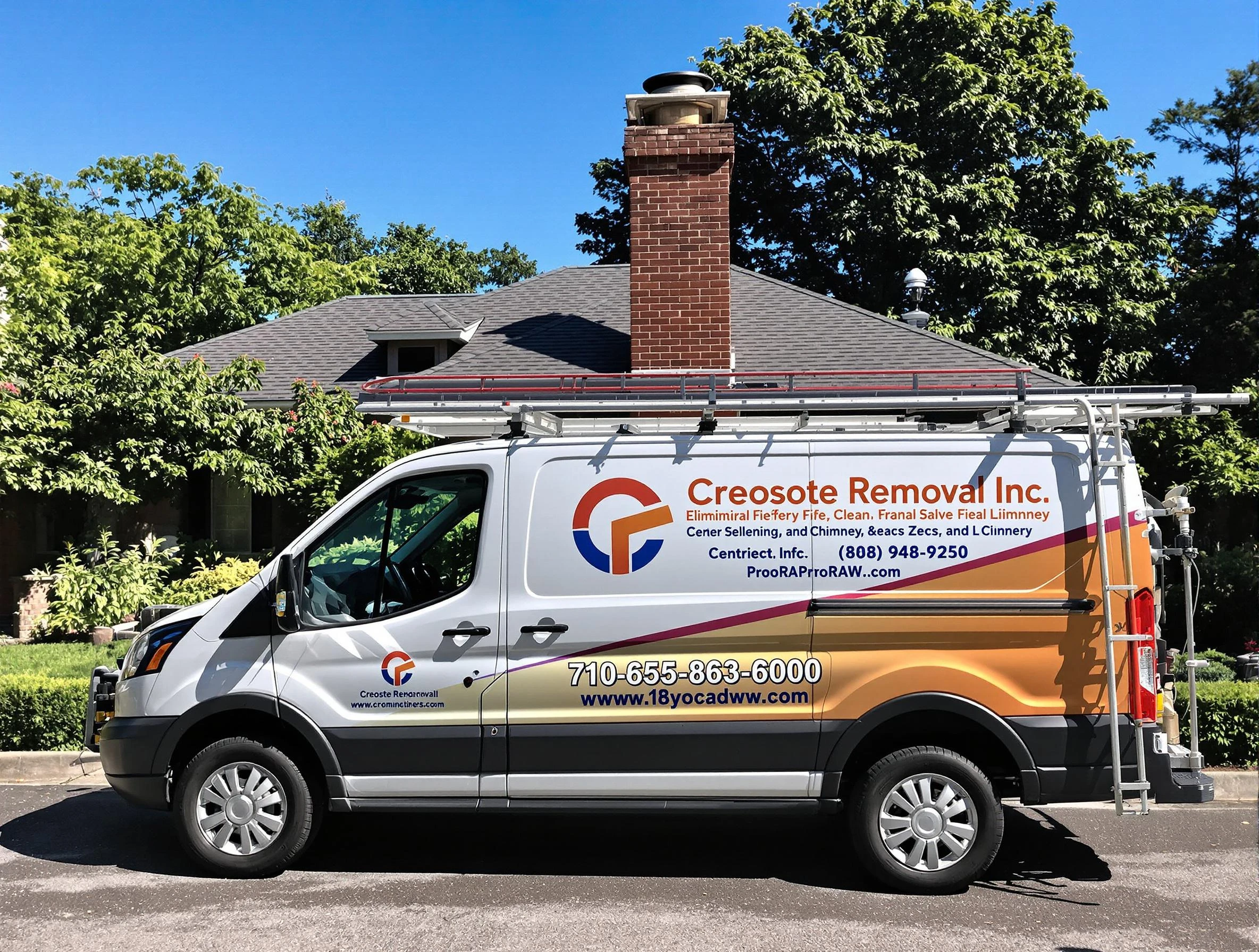 Woburn Chimney Sweep technician removing creosote safely in Woburn, MA