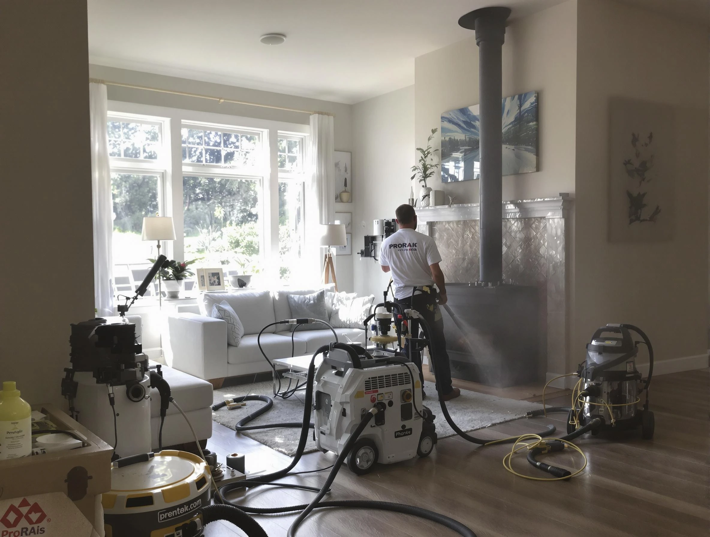 Soot removal service by Woburn Chimney Sweep for a fireplace in Woburn, MA